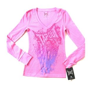Women’s Pink Long Sleeve TAPOUT Top